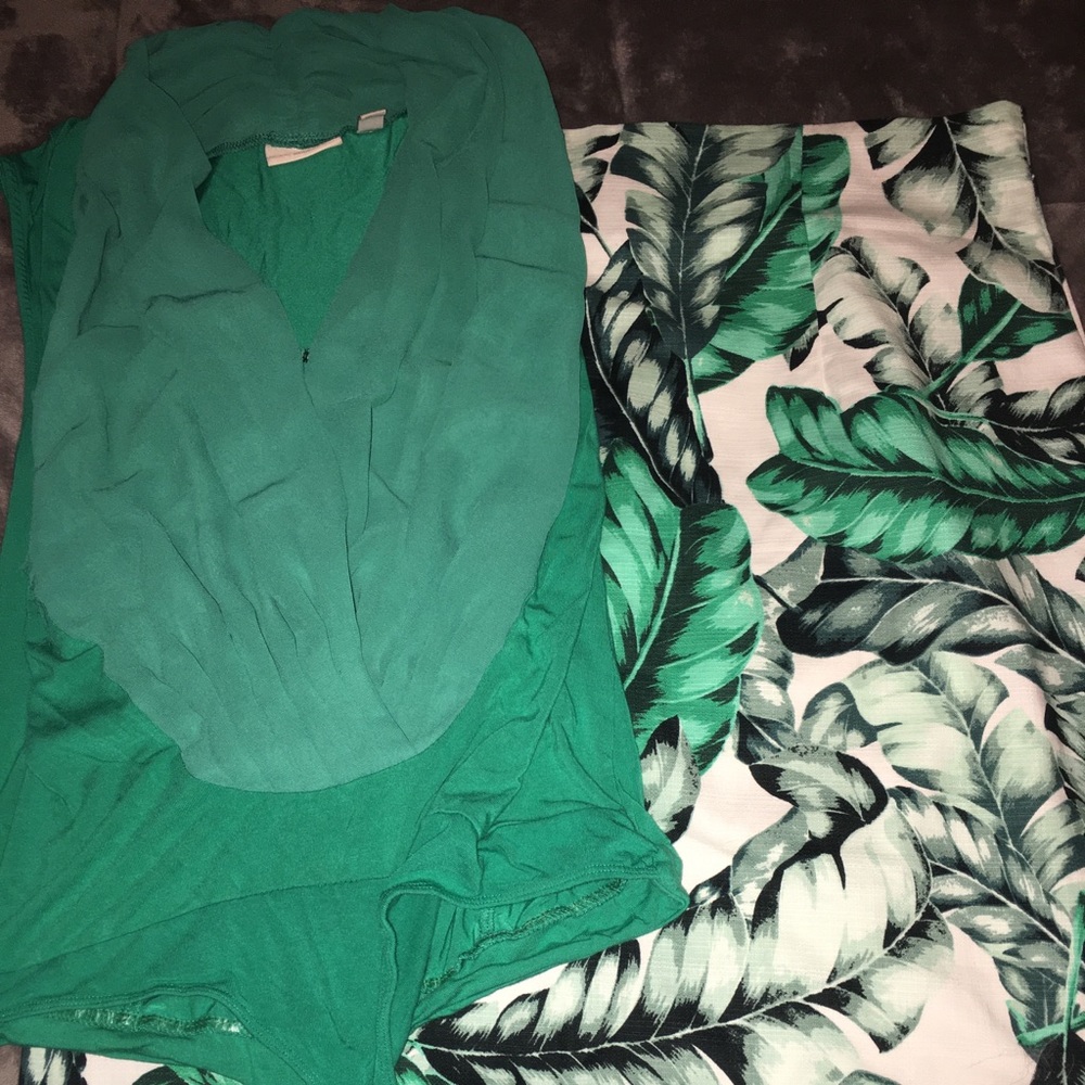 NY & Co high waisted skirt and bodysuit